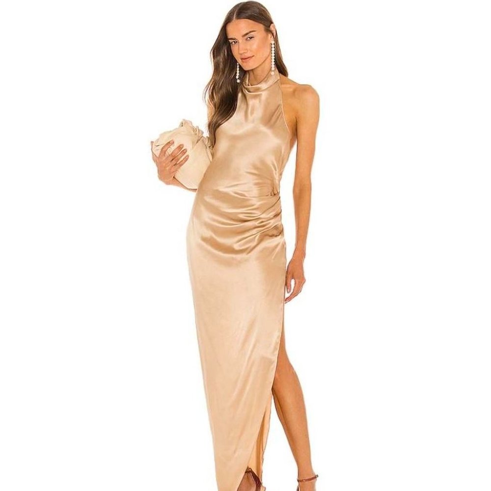 Amanda Uprichard X Revolve Samba Dress in Toffee